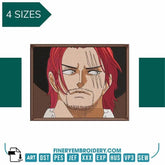 Akagami no Shank One Piece Character Anime- Embroidery Designs - FineryEmbroidery