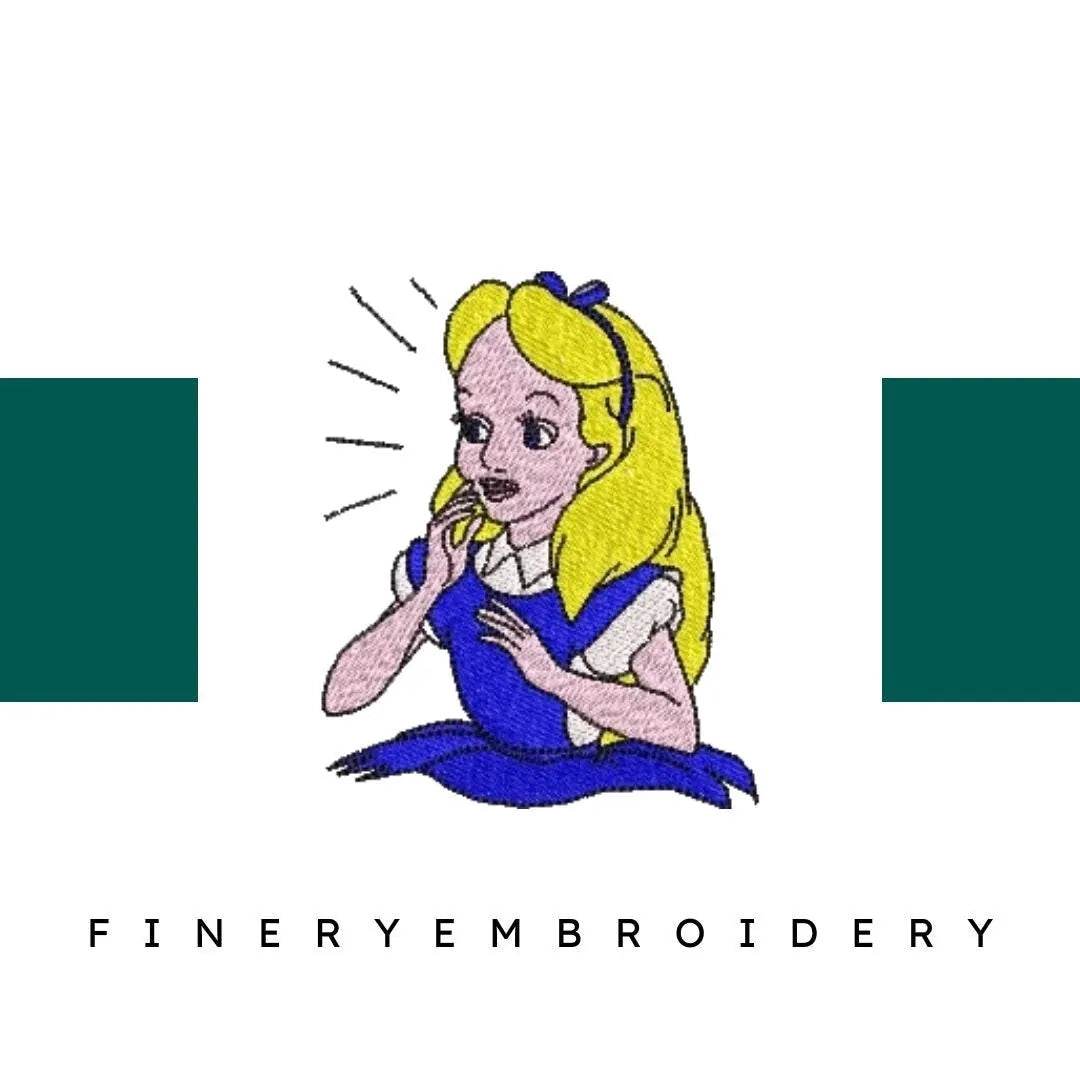 Alice in Wonderland - Pack of 24 Designs - Embroidery Design - FineryEmbroidery