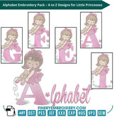 Alphabet Embroidery Pack – A to Z Designs for Little Princesses - FineryEmbroidery