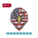 American USA Eagle Head - Embroidery Design - FineryEmbroidery