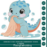 Baby Dinosaur Free Embroidery Design – Available in 6 Sizes - FineryEmbroidery