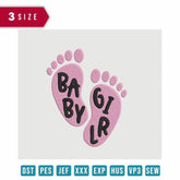 Baby Girl Foots- Embroidery Design - FineryEmbroidery