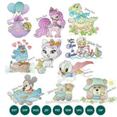 Baby & Kids Machine Embroidery Design Bundle – Cute Animals