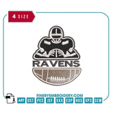 Baltimore Ravens Team Player : Embroidery Design - FineryEmbroidery