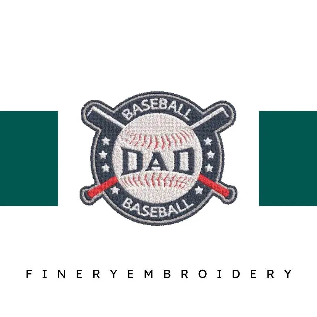Baseball-Dad-Best-Gift - Father Embroidery Design - FineryEmbroidery