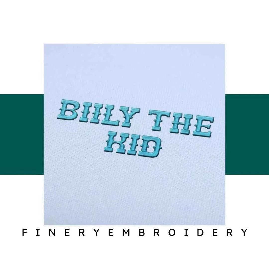 Billy the Kid Embroidery Font - FineryEmbroidery