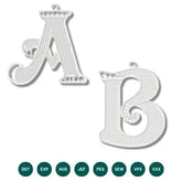 Elegant White Ornament Alphabet Embroidery Set