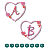 Heart-Outline Alphabet Embroidery Set