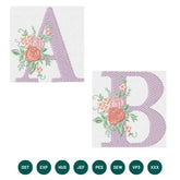 Vintage Rose Garden Alphabet Embroidery Set
