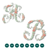 Whimsical Rose Vine Alphabet Embroidery Set