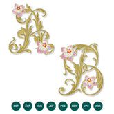 Baroque Bloom Monogram Alphabet Embroidery Pack – Ornamental Letters A to Z