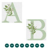 Olive Leaf Minimalist Alphabet Embroidery Set