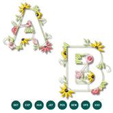 Wildflower Outline Alphabet Embroidery Set – Hand-Drawn Floral Letters A to Z