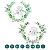 Botanical Wreath Monogram Alphabet – Floral Embroidery