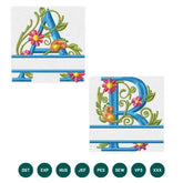 Floral Monogram Alphabet Embroidery Pack – Elegant Letters A to Z