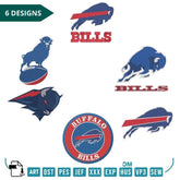 Buffalo Bills - Pack of 6 Designs - Embroidery Design - FineryEmbroidery