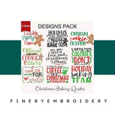 Christmas Baking Quotes - Designs pack : Embroidery Design - FineryEmbroidery