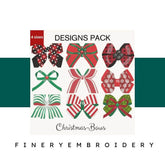 Christmas Bows : Design Pack - Embroidery Design - FineryEmbroidery