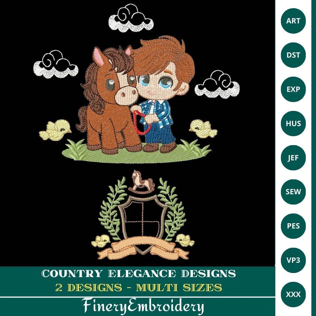 Country Elegance Embroidery Designs: A Touch of Rustic Charm - FineryEmbroidery