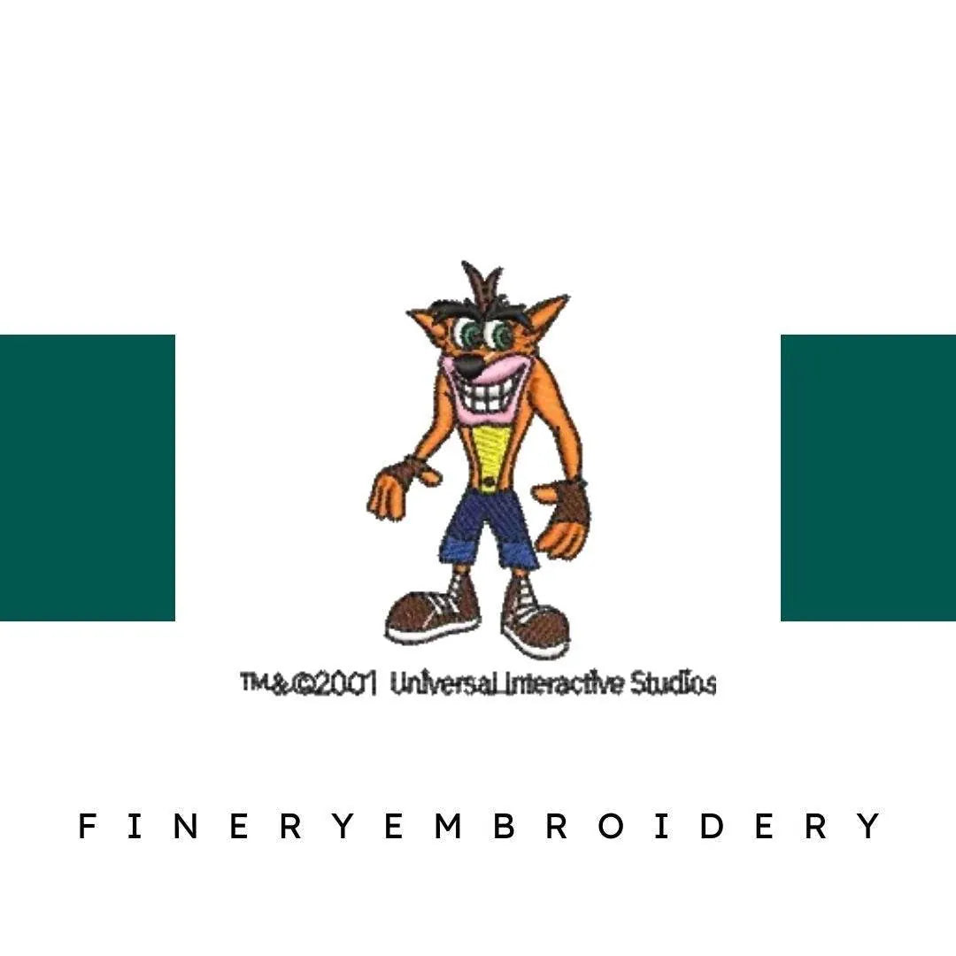 Crash Bandicoot- Pack of 21 Designs - Embroidery Design - FineryEmbroidery