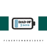 Dad-of-2-Boys - Father Embroidery Design - FineryEmbroidery