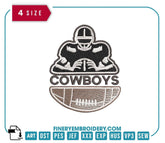 Dallas Cowboys Team Player : Embroidery Design - FineryEmbroidery