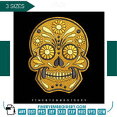 Day of the Dead Sugar Skull embroidery design - FineryEmbroidery