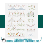Decorative Border Embroidery Design Pack – Elegant Floral and Lace Borders | FineryEmbroidery - FineryEmbroidery