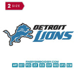 Detroit Lions 3 : Embroidery Design - FineryEmbroidery