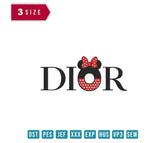 Dior Minnie Letter - Embroidery Design - FineryEmbroidery