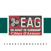 EA Guingamp Football Team: Embroidery Design - FineryEmbroidery