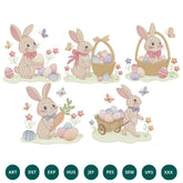 Easter Bunny Embroidery Designs - Cute Rabbit & Egg