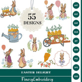 Easter Delight Embroidery Pack - 55 Festive Designs - FineryEmbroidery