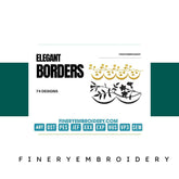 Elegant borders: Embroidery Design Pack - FineryEmbroidery