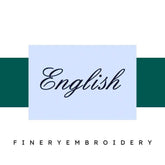 English Embroidery alphabet Font Set