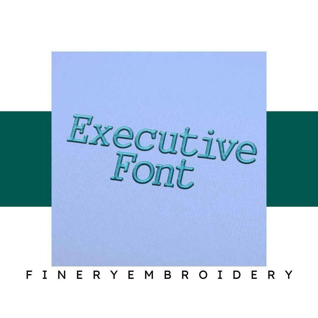 Executive Embroidery alphabet Font Set