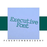 Executive Embroidery alphabet Font Set