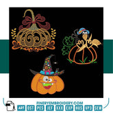 Fall & Halloween Embroidery Designs – 3 Patterns in 3 Sizes - FineryEmbroidery