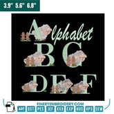 Farmyard Sheep Alphabet Embroidery Pack – Charming Monogram Letters from A to Z - FineryEmbroidery