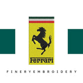 Ferrari 4 - Embroidery Design