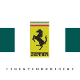 Ferrari Embroidery Design