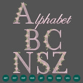 Floral Alphabet Embroidery Designs – Complete A to Z Set