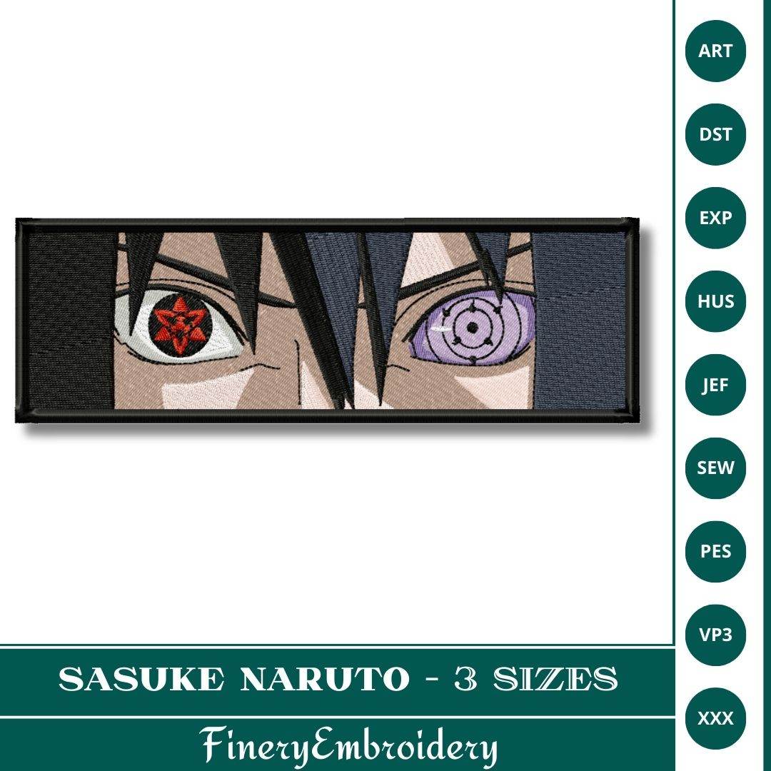 Sasuke Naruto Embroidery Design – 3 Sizes - FineryEmbroidery