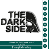 North of The Dark Side Galactic Warrior Embroidery Design – Iconic Sci-Fi Patch
