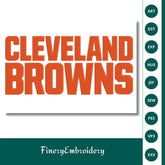 Cleveland Browns 2 Football Team Logo Embroidery Design - FineryEmbroidery