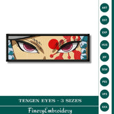Tengen Eyes Embroidery Design – 3 Sizes - FineryEmbroidery