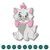 Aristocats Marie Embroidery Design
