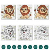 Playful Baby Lion Embroidery Design Pack