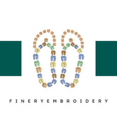 Flip-Flops-Rainbow-Colors-Sandals - Embroidery Design - FineryEmbroidery