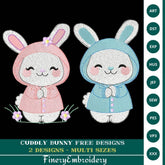 Free Cuddly Bunny Embroidery Designs - FineryEmbroidery